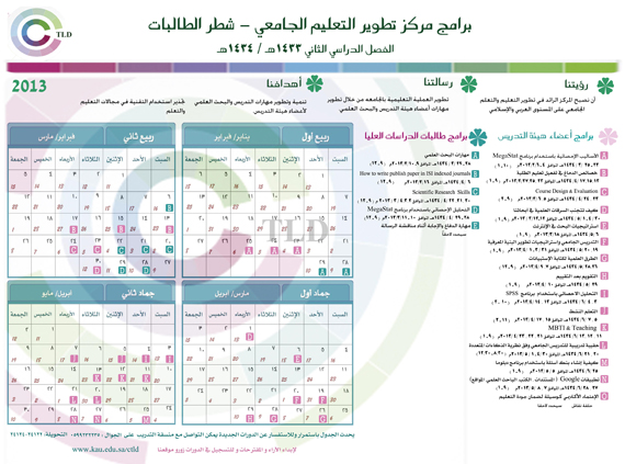 جامعة الملك عبدالعزيز - برامج مركز تطوير التعليم الجامعي ...
