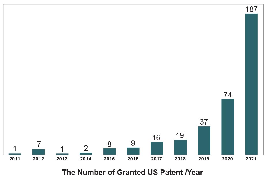 The Numbers of Granted US Patent 